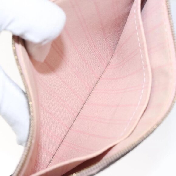 LOUIS VUITTON Damier Ebene Neverfull MM Pouch Accessory Pouch LV Auth 116283 - Picture 13 of 16